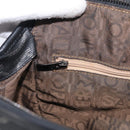 Salvatore Ferragamo Gancini Tote Bag PVC Leather Black Silver Auth BA16796V-20