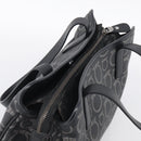 Salvatore Ferragamo Gancini Tote Bag PVC Leather Black Silver Auth BA16796V-6