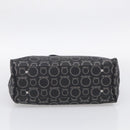 Salvatore Ferragamo Gancini Tote Bag PVC Leather Black Silver Auth BA16796V-9