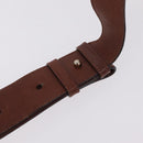 Salvatore Ferragamo Shoulder Bag Leather Brown Gold Tone Auth BA16798-10