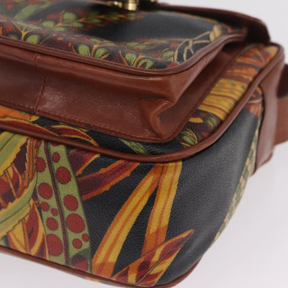 Salvatore Ferragamo Shoulder Bag Leather Brown Gold Tone Auth BA16798