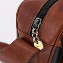 Salvatore Ferragamo Shoulder Bag Leather Brown Gold Tone Auth BA16798-17