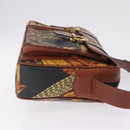 Salvatore Ferragamo Shoulder Bag Leather Brown Gold Tone Auth BA16798-4