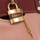 Chloe Abby Rocky Shoulder Bag Leather Pink Gold Tone Auth BA16799A-15