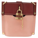 Chloe Abby Rocky Shoulder Bag Leather Pink Gold Tone Auth BA16799A-2