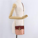 Chloe Abby Rocky Shoulder Bag Leather Pink Gold Tone Auth BA16799A-21