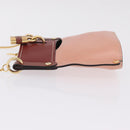 Chloe Abby Rocky Shoulder Bag Leather Pink Gold Tone Auth BA16799A-5