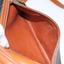 BALLY Shoulder Bag PVC Leather Brown Gold Auth BA1680-21