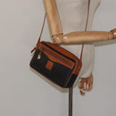 BALLY Shoulder Bag PVC Leather Brown Gold Auth BA1680-22