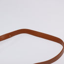 BALLY Shoulder Bag PVC Leather Brown Gold Auth BA1680-8