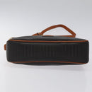 BALLY Shoulder Bag PVC Leather Brown Gold Auth BA1680-5