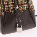 PRADA Tote Bag Tweed Multicolor Silver Auth BA16801-14