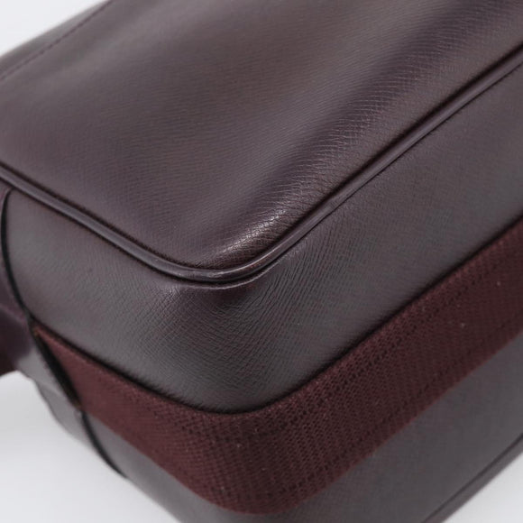 LOUIS VUITTON Taiga Reporter PM Shoulder Bag Acajou M30156 LV Auth BA16802