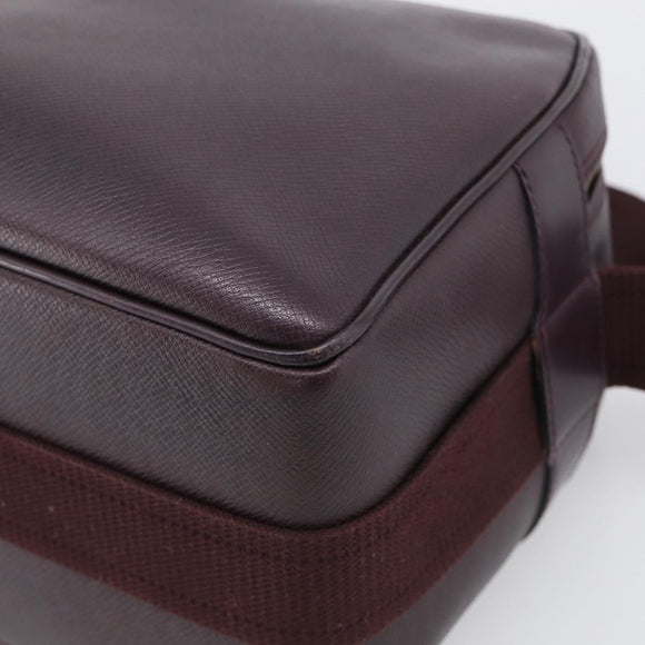 LOUIS VUITTON Taiga Reporter PM Shoulder Bag Acajou M30156 LV Auth BA16802