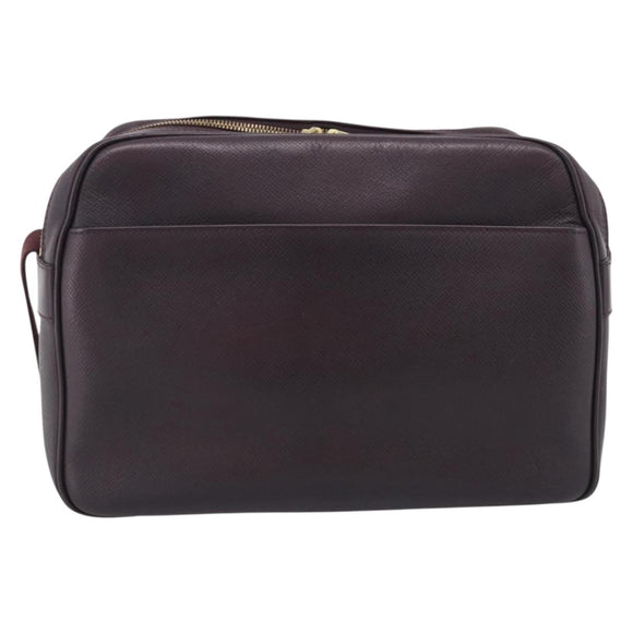 LOUIS VUITTON Taiga Reporter PM Shoulder Bag Acajou M30156 LV Auth BA16802
