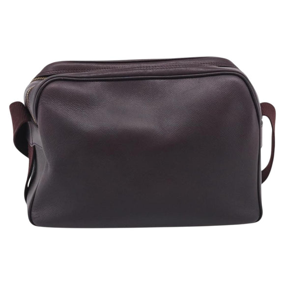 LOUIS VUITTON Taiga Reporter PM Shoulder Bag Acajou M30156 LV Auth BA16802