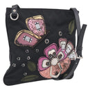 PRADA Shoulder Bag Nylon Black Silver Auth BA16806A-1