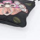 PRADA Shoulder Bag Nylon Black Silver Auth BA16806A-10
