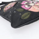 PRADA Shoulder Bag Nylon Black Silver Auth BA16806A-11