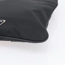 PRADA Shoulder Bag Nylon Black Silver Auth BA16806A-12