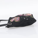 PRADA Shoulder Bag Nylon Black Silver Auth BA16806A-4