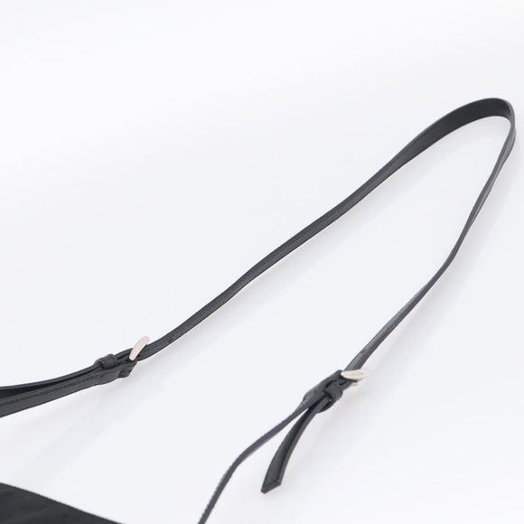 PRADA Shoulder Bag Nylon Black Silver Auth BA16806A