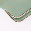 FENDI Zucchino Mamma Baguette Shoulder Bag PVC Mint Green Gold Tone Auth BA16812-12