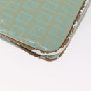 FENDI Zucchino Mamma Baguette Shoulder Bag PVC Mint Green Gold Tone Auth BA16812-14