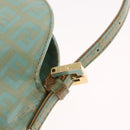 FENDI Zucchino Mamma Baguette Shoulder Bag PVC Mint Green Gold Tone Auth BA16812-16