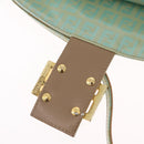 FENDI Zucchino Mamma Baguette Shoulder Bag PVC Mint Green Gold Tone Auth BA16812-18