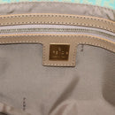 FENDI Zucchino Mamma Baguette Shoulder Bag PVC Mint Green Gold Tone Auth BA16812-20
