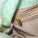 FENDI Zucchino Mamma Baguette Shoulder Bag PVC Mint Green Gold Tone Auth BA16812-24