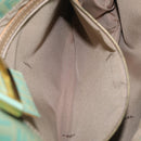 FENDI Zucchino Mamma Baguette Shoulder Bag PVC Mint Green Gold Tone Auth BA16812-25