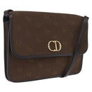 Christian Dior Honeycomb Shoulder Bag Canvas Brown Gold Tone Auth BA16813-1