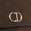 Christian Dior Honeycomb Shoulder Bag Canvas Brown Gold Tone Auth BA16813-14