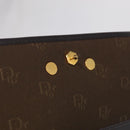 Christian Dior Honeycomb Shoulder Bag Canvas Brown Gold Tone Auth BA16813-16