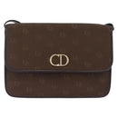 Christian Dior Honeycomb Shoulder Bag Canvas Brown Gold Tone Auth BA16813-2