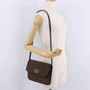 Christian Dior Honeycomb Shoulder Bag Canvas Brown Gold Tone Auth BA16813-23