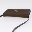 Christian Dior Honeycomb Shoulder Bag Canvas Brown Gold Tone Auth BA16813-6