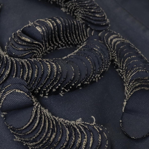 CHANEL COCO Mark Tote Bag Coated Canvas Blue CC Auth BA1682