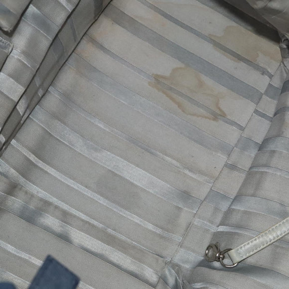 CHANEL COCO Mark Tote Bag Coated Canvas Blue CC Auth BA1682