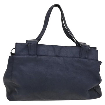 CHANEL COCO Mark Tote Bag Coated Canvas Blue CC Auth BA1682 - 0