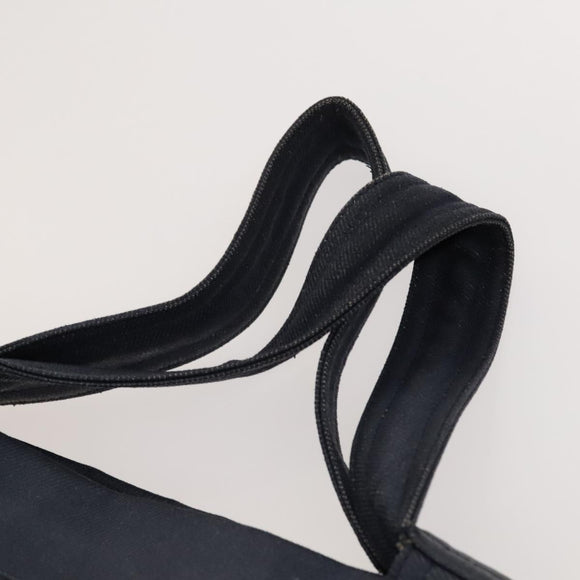 CHANEL COCO Mark Tote Bag Coated Canvas Blue CC Auth BA1682