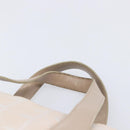 CHANEL New Travel Line Hand Bag Canvas Beige Silver CC Auth BA16834-10