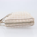 CHANEL New Travel Line Hand Bag Canvas Beige Silver CC Auth BA16834-6