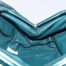 Bottega Veneta The Pouch Clutch Bag Leather Emerald Green Auth BA16836A-15