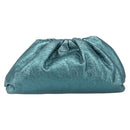 Bottega Veneta The Pouch Clutch Bag Leather Emerald Green Auth BA16836A-2