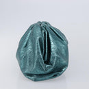 Bottega Veneta The Pouch Clutch Bag Leather Emerald Green Auth BA16836A-4