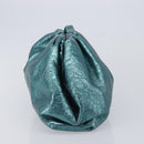 Bottega Veneta The Pouch Clutch Bag Leather Emerald Green Auth BA16836A-5