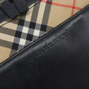 BURBERRY Hand Bag Leather Black Silver Auth BA16837-15